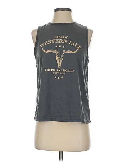 Pre-owned Shein Sleeveless T-shirt In Gray
