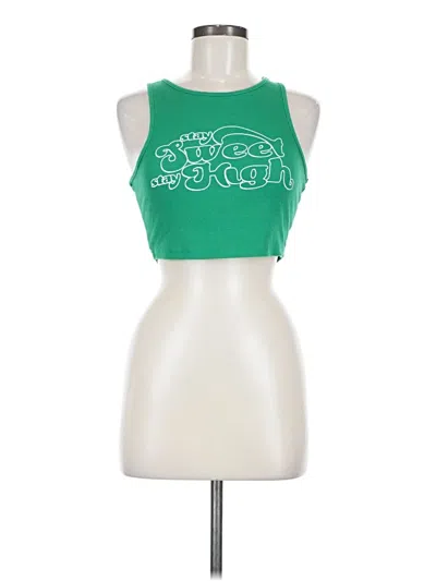 Pre-owned Shein Sleeveless T-shirt In Green