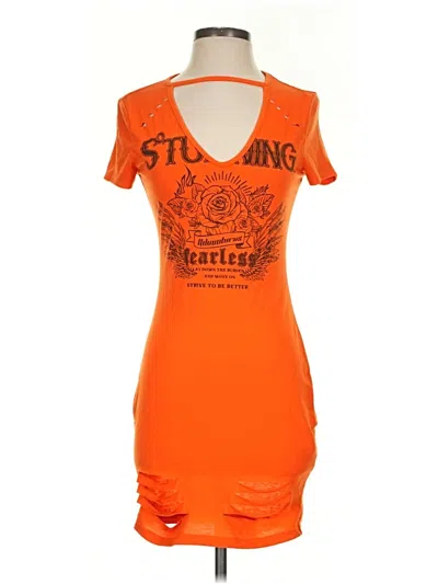 Pre-owned Shein Sleeveless T-shirt In Orange