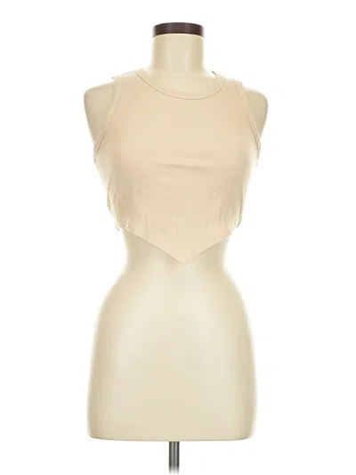 Pre-owned Shein Sleeveless T-shirt In Tan