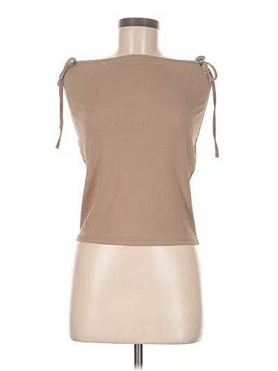 Pre-owned Shein Sleeveless T-shirt In Tan