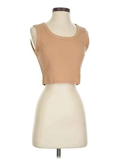Pre-owned Shein Sleeveless T-shirt In Tan