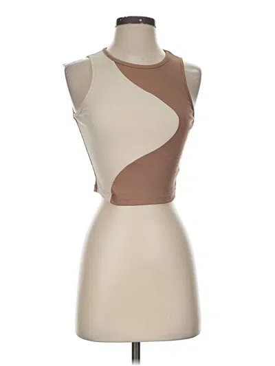 Pre-owned Shein Sleeveless T-shirt In Tan