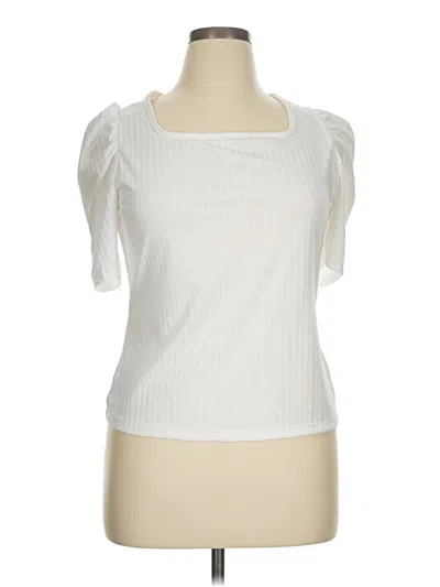 Pre-owned Shein Sleeveless T-shirt In White