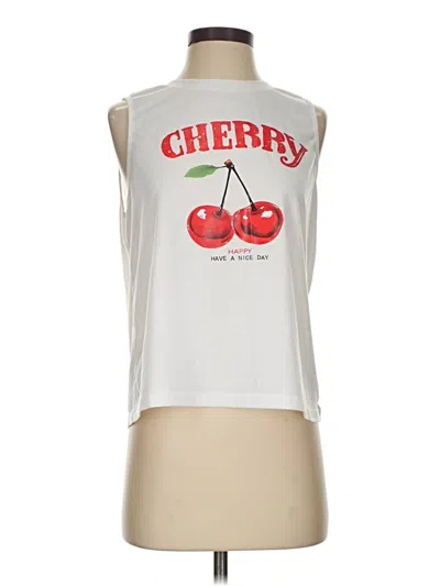 Pre-owned Shein Sleeveless T-shirt In White