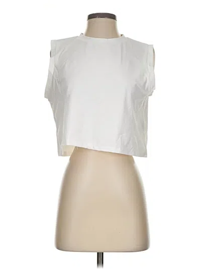 Pre-owned Shein Sleeveless T-shirt In White