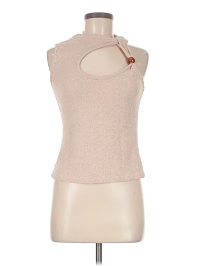 Pre-owned Shein Sleeveless Turtleneck In Brown