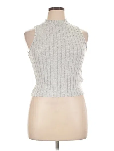 Pre-owned Shein Sleeveless Turtleneck In Silver