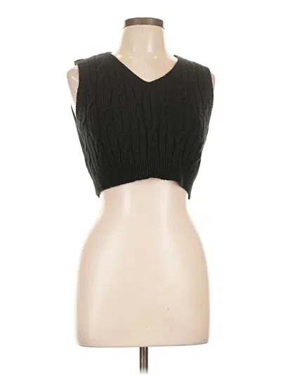 Pre-owned Shein Sweater Vest In Black