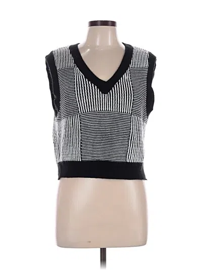 Pre-owned Shein Sweater Vest In Black