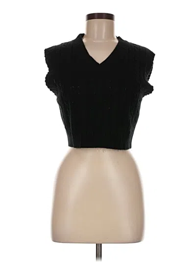 Pre-owned Shein Sweater Vest In Black