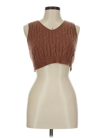 Pre-owned Shein Sweater Vest In Brown