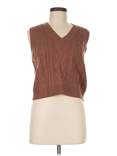 Pre-owned Shein Sweater Vest In Brown