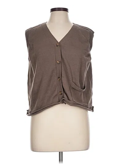 Pre-owned Shein Sweater Vest In Brown