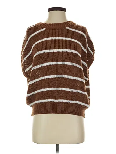 Pre-owned Shein Sweater Vest In Brown