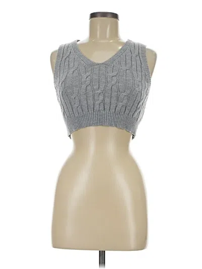 Pre-owned Shein Sweater Vest In Gray