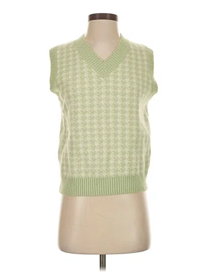 Pre-owned Shein Sweater Vest In Green