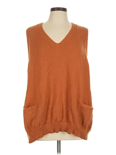 Pre-owned Shein Sweater Vest In Orange