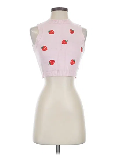Pre-owned Shein Sweater Vest In Pink