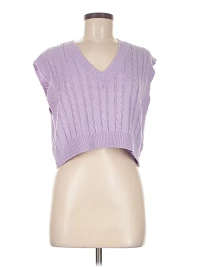 Pre-owned Shein Sweater Vest In Purple