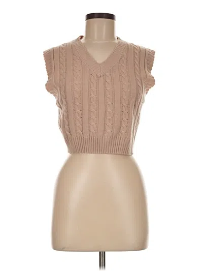 Pre-owned Shein Sweater Vest In Tan