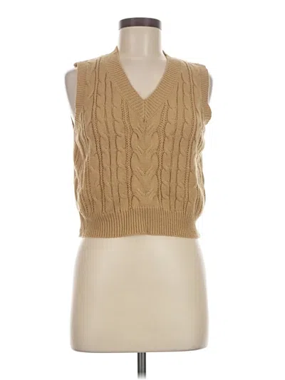 Pre-owned Shein Sweater Vest In Tan