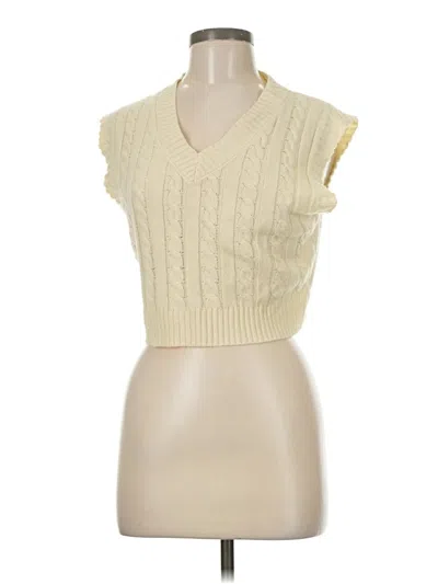 Pre-owned Shein Sweater Vest In White