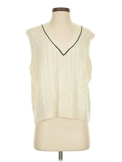 Pre-owned Shein Sweater Vest In White