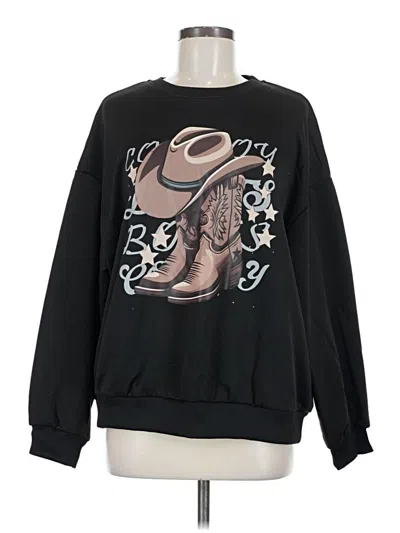 Pre-owned Shein Sweatshirt In Black
