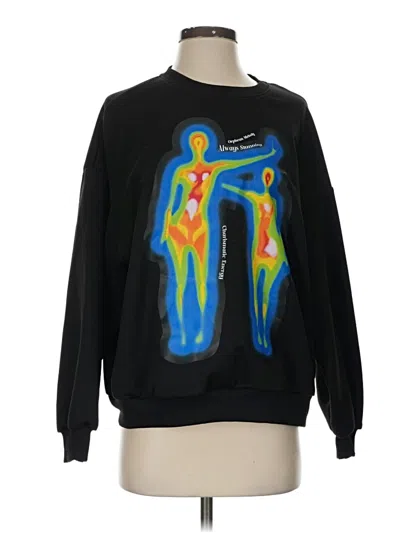 Pre-owned Shein Sweatshirt In Black