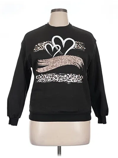 Pre-owned Shein Sweatshirt In Black