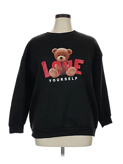 Pre-owned Shein Sweatshirt In Black