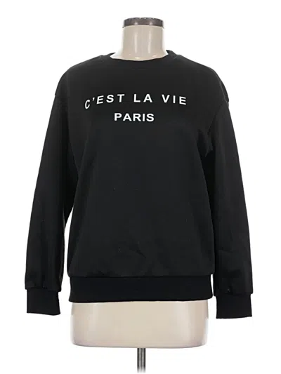 Pre-owned Shein Sweatshirt In Black