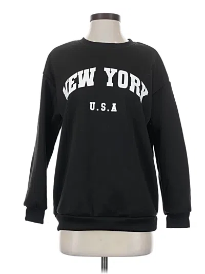 Pre-owned Shein Sweatshirt In Black