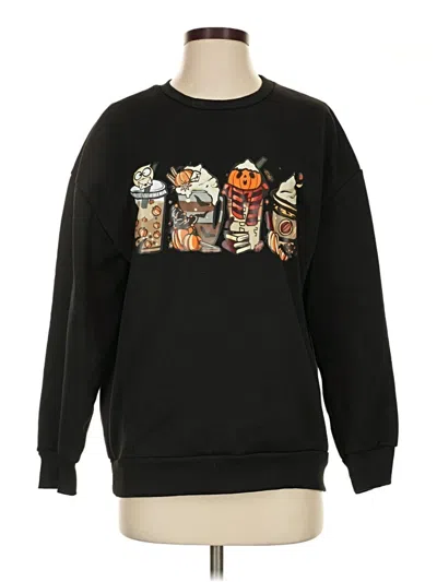 Pre-owned Shein Sweatshirt In Black