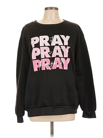 Pre-owned Shein Sweatshirt In Black