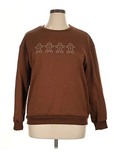 Pre-owned Shein Sweatshirt In Brown