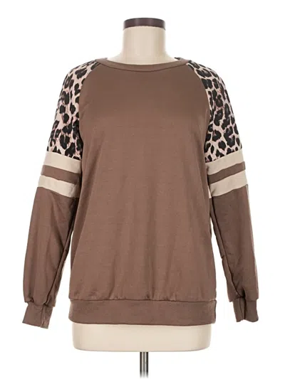 Pre-owned Shein Sweatshirt In Brown