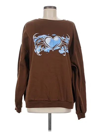 Pre-owned Shein Sweatshirt In Brown