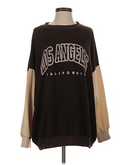 Pre-owned Shein Sweatshirt In Brown