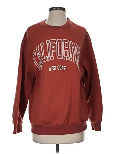 Pre-owned Shein Sweatshirt In Burgundy
