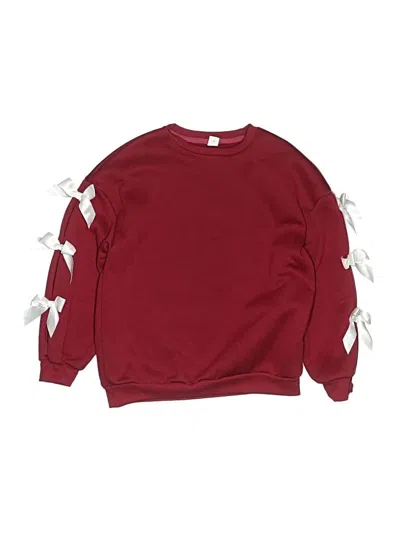 Pre-owned Shein Kids' Sweatshirt In Burgundy