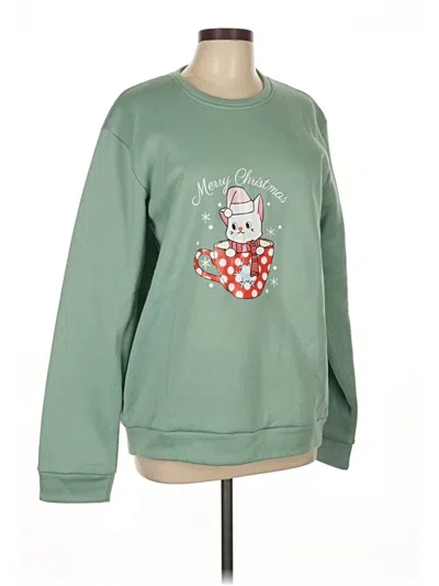Pre-owned Shein Sweatshirt In Green