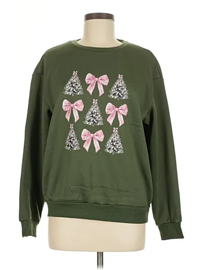 Pre-owned Shein Sweatshirt In Green