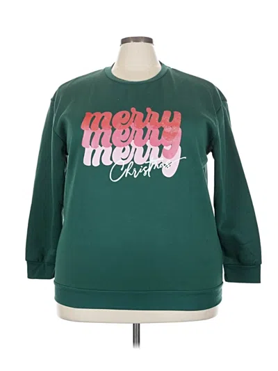 Pre-owned Shein Sweatshirt In Green