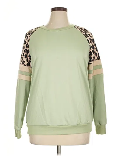 Pre-owned Shein Sweatshirt In Green