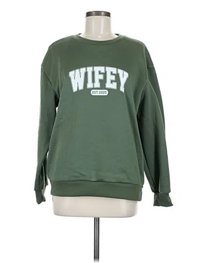 Pre-owned Shein Sweatshirt In Green
