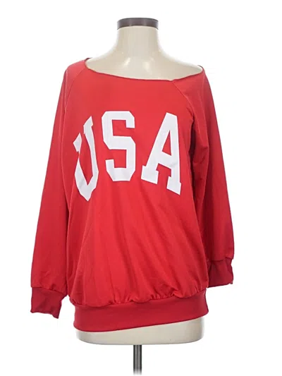 Pre-owned Shein Sweatshirt In Red