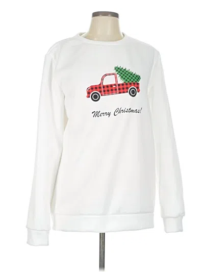 Pre-owned Shein Sweatshirt In White