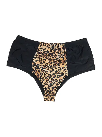Pre-owned Shein Swimsuit Bottoms In Black
